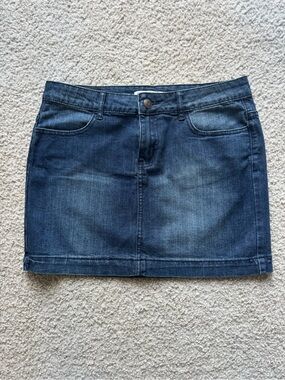Adam Levine Collection Dark Blue Denim Mini Skirt